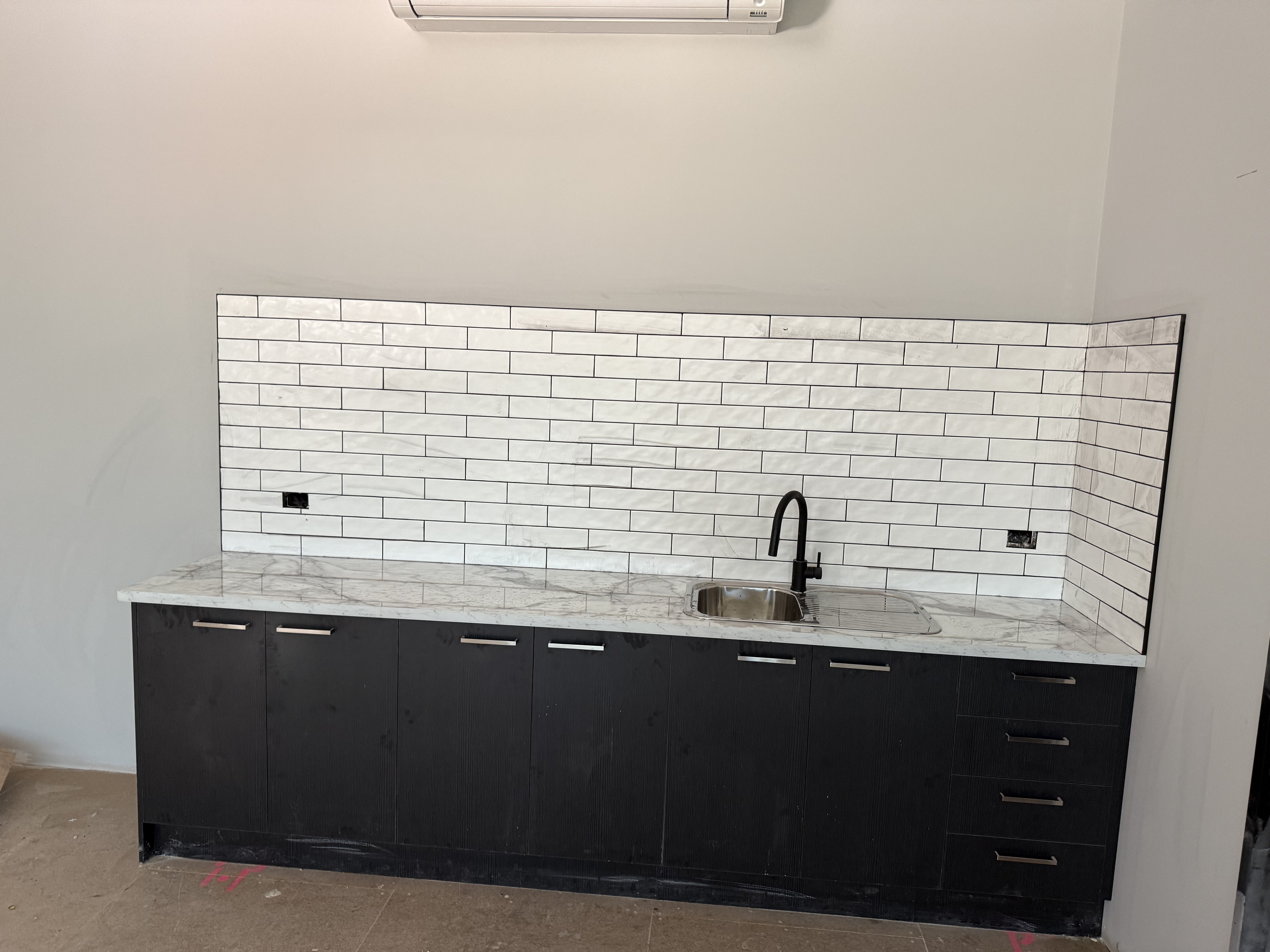 White subway tile splashback project in Melbourne, Victoria — gallery image