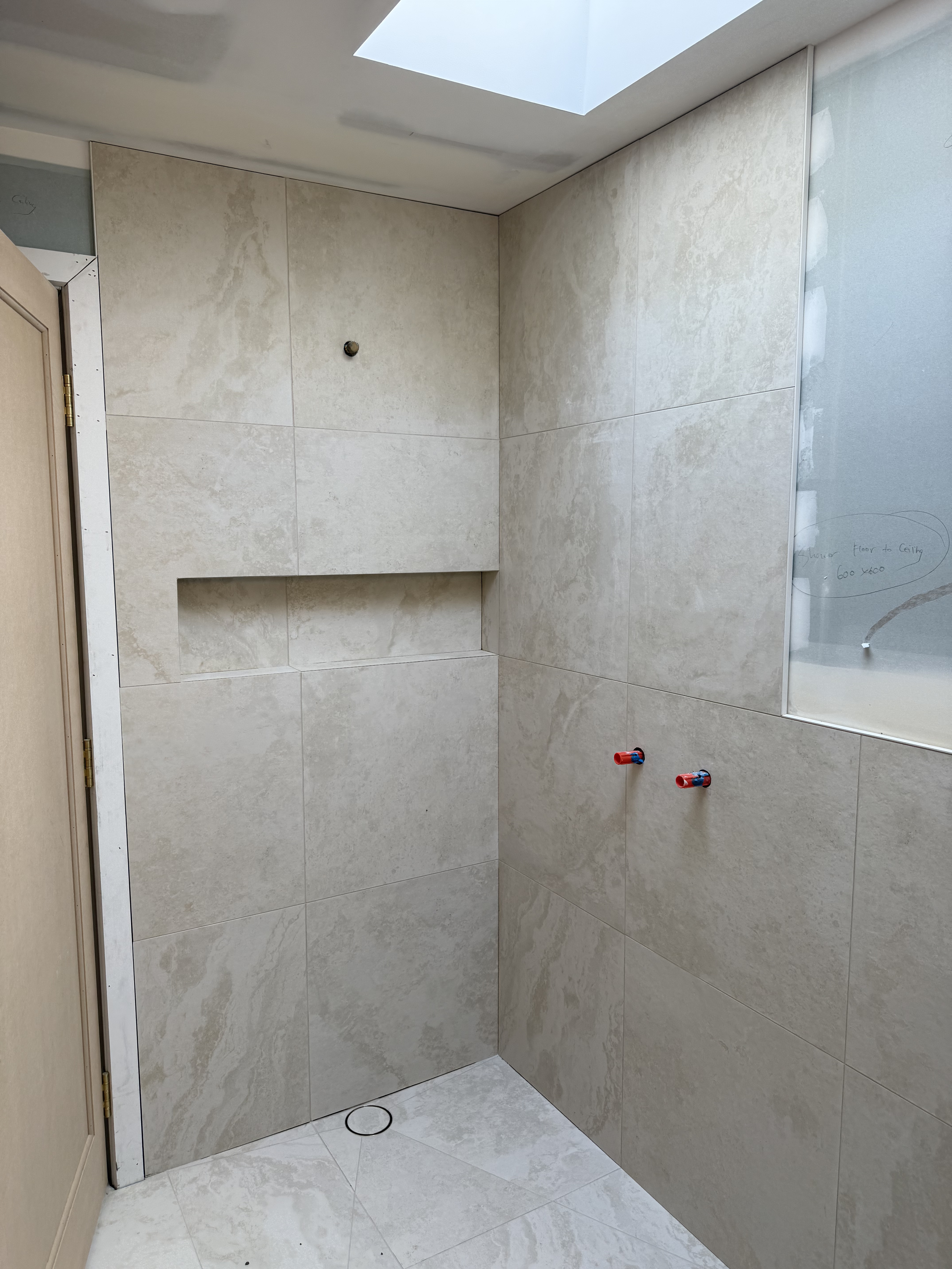 Bathroom shower tiling project in Melbourne, Victoria