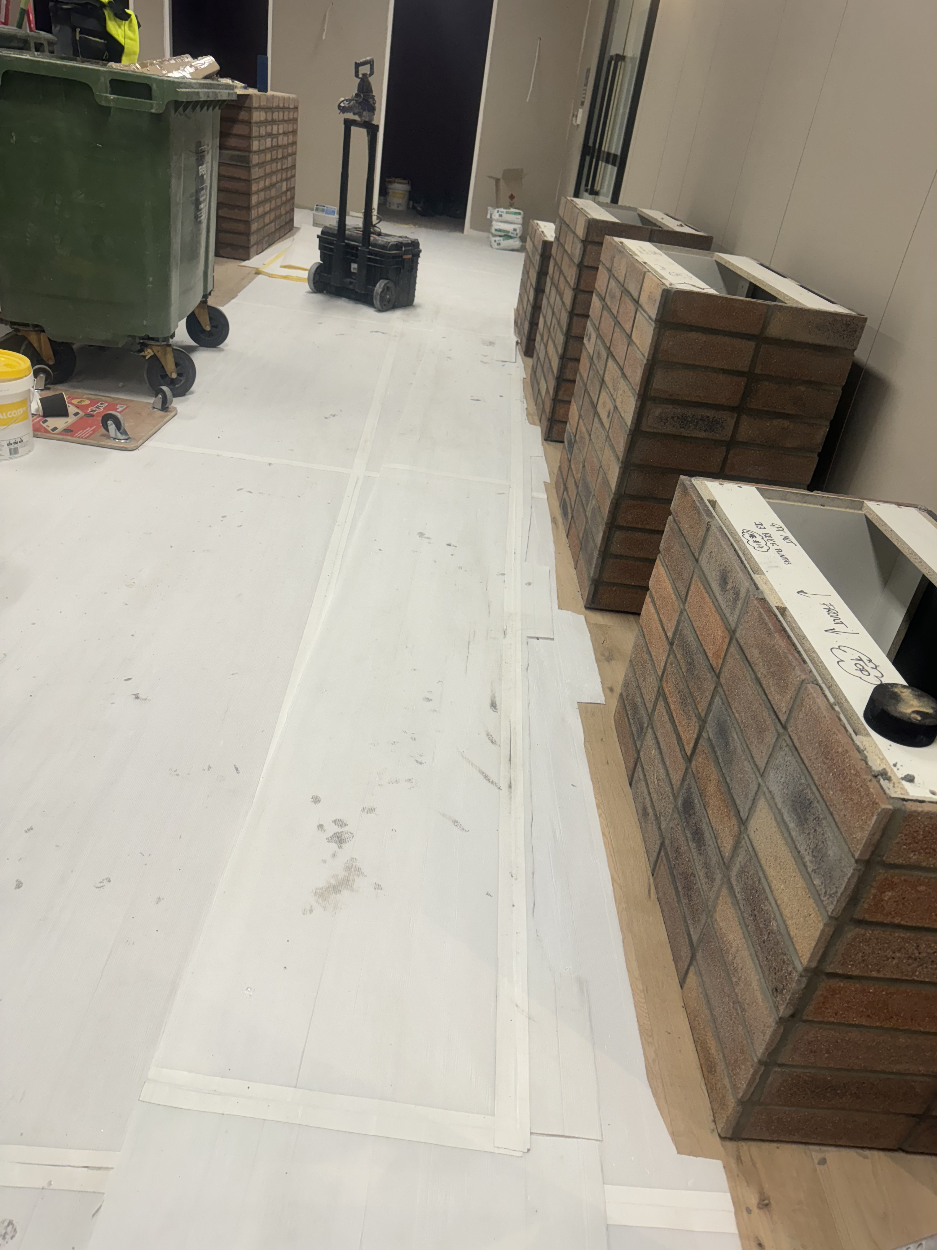 Commercial brick feature tiling in Melbourne, Victoria - gallery photo