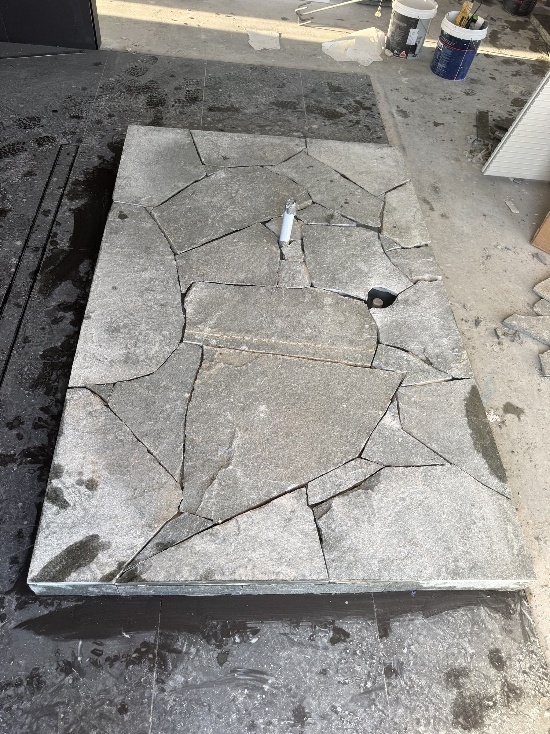 Balmoral Stone Paving and Stairwell Tiling - gallery photo