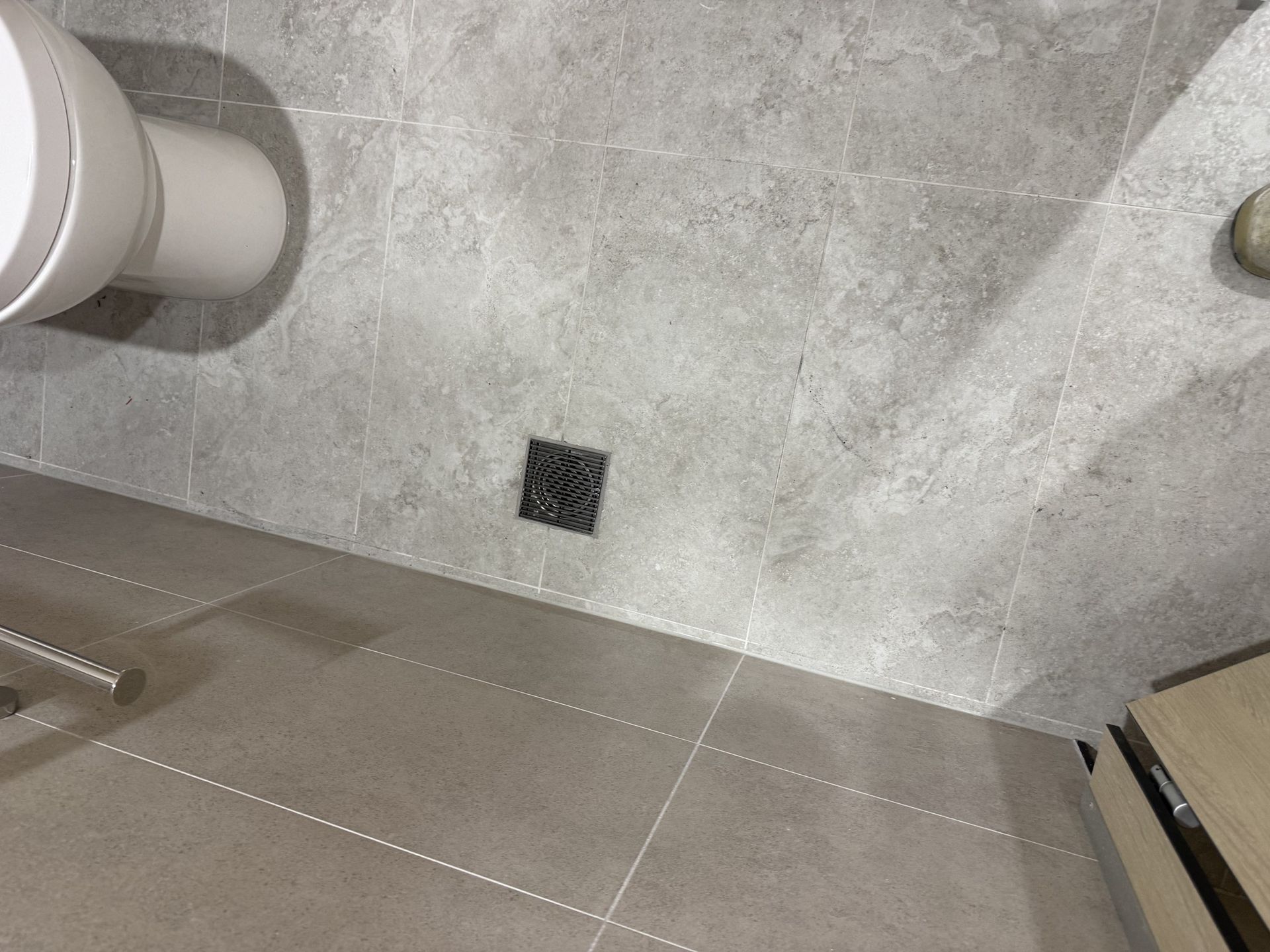 Epping Shower Drain Threshold Tiling - gallery photo