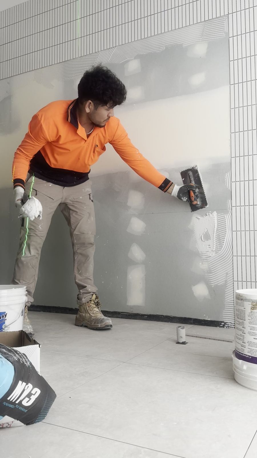 Gordon Park Finger Tile Feature Wall - gallery photo
