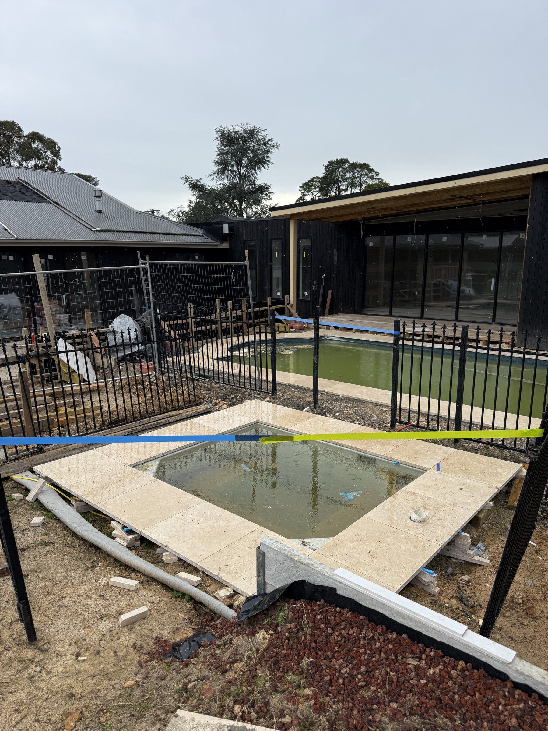 Park Orchards Travertine Pool Coping - gallery photo