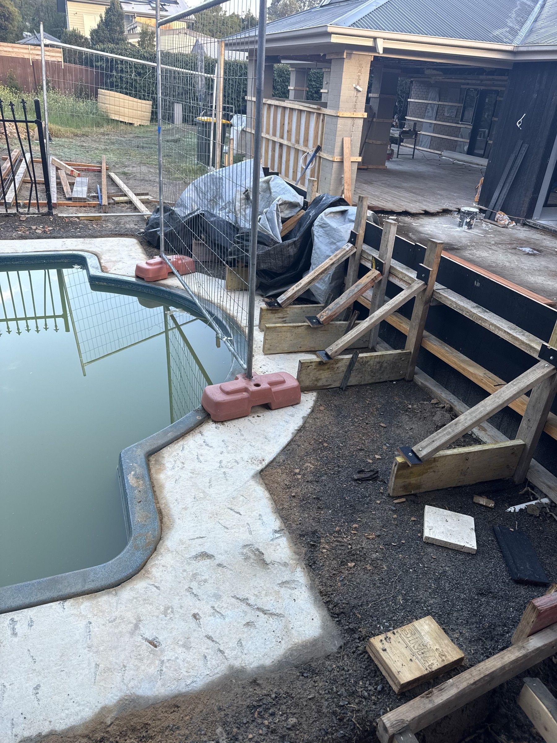 Park Orchards Travertine Pool Coping - gallery photo